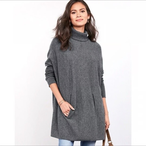 Garnet Hill oversized wool/cashmere blend turtleneck sweater NWOT - Picture 6 of 16